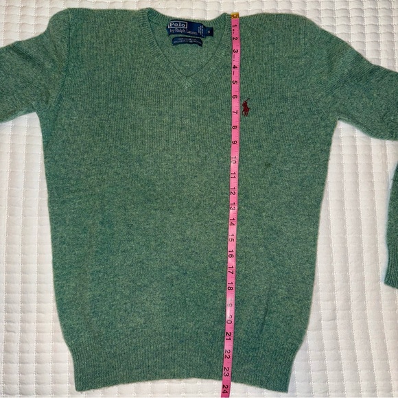 Ralph Lauren Green V-Neck Sweater - Picture 9 of 10